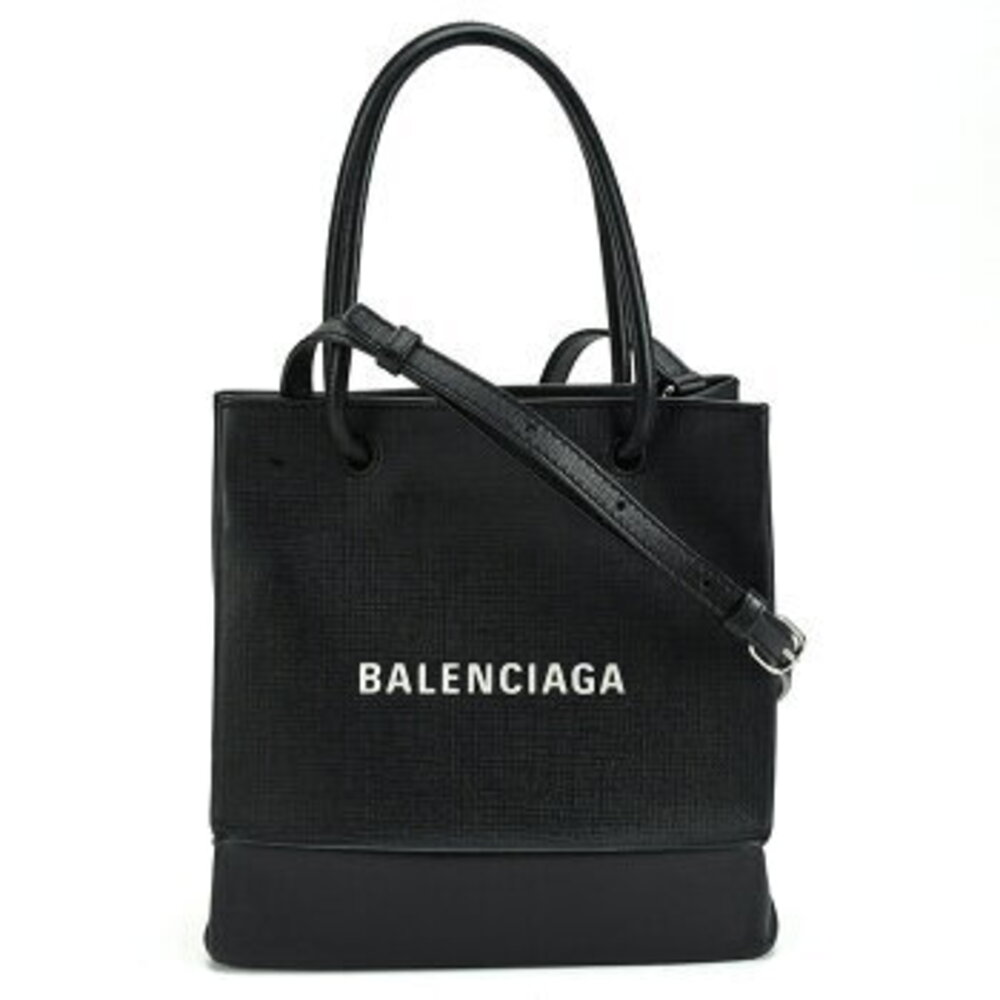 Balenciaga Bag XXS Tote Leather Black Logo - Picture 2 of 6